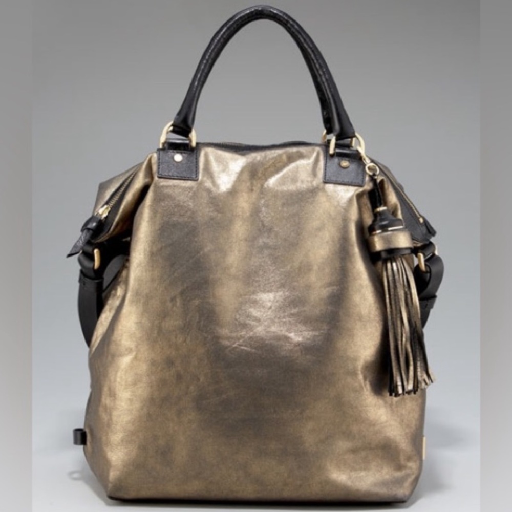 Diane von Furstenberg Metallic Drew Bucket Bag